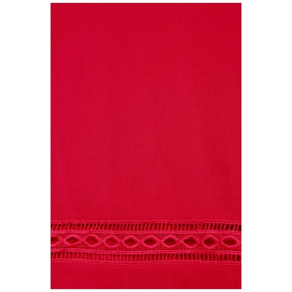 Lulus Womens XS Perfect Time Shift Dress Short Sleeve Gauzy Embroidered Red - Picture 16 of 16